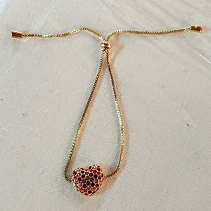 Ombre pave heart bracelet